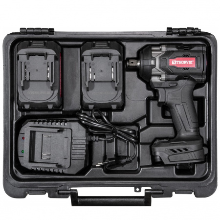 Thorvik Гайковерт ударный аккумуляторный бесщеточный 1/2"DR, 21В, 2*4Aч, 890 Нм