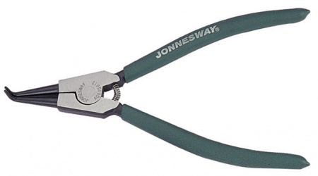 JONNESWAY Щипцы загнутые 90° для стопорных колец с ПВХ рукоятками, разжим, 220 мм, 32-80 мм