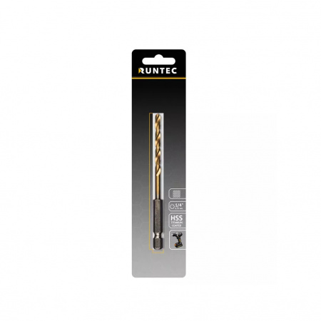 RUNTEC Сверло по металлу HSS-TiN 4 x 94 мм 1/4" HEX - E (6.35 мм)