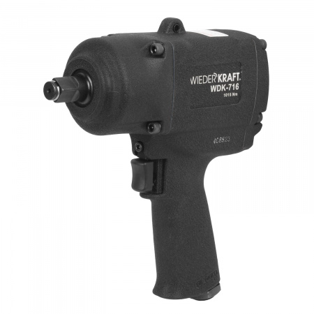 WiederKraft Гайковерт ударный пневматический 1/2" 1015Nm, 2,62кг, 220л/мин, 7500 об/мин, 90psi(6.2ба