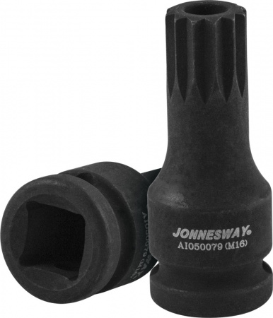 JONNESWAY 1/2''DR Насадка М16 tamperproof для сливных пробок картеров агрегатов трансмиссий а/м VAG