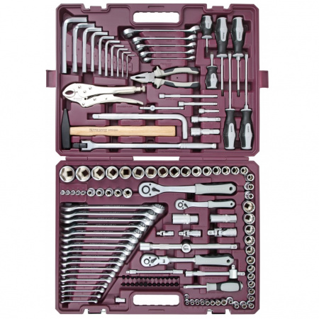 Thorvik Набор инструмента универсальный 1/4", 3/8" и 1/2"DR, 142 пр.