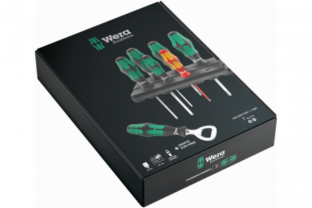 WERA Промо-набор: 350/335/160i/7 Набор отвёрток + подставка + открывалка, 7 пр.