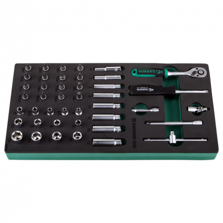 GARWIN Набор торцевых головок 1/4" 43 пр. в ложементе EVA