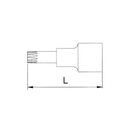 Licota Головка торцевая со вставкой, 1/2", M5, длина 55 мм