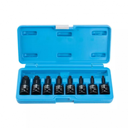 Licota Набор TORX ударных в кейсе 1/2" T30, T40, T45, T50, T55, T60, T70, T80 мм 8 пр, длина 60 мм