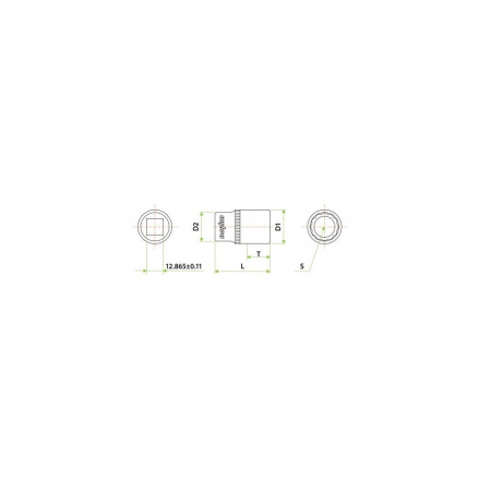 OMBRA Головка торцевая 12-гранная 1/2"DR, 24 мм