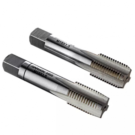 GARWIN INDUSTRIAL Метчики ручные M15x1.5, DIN 2181, HSS, 6H, комплект из 2 штук