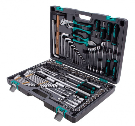 STELS Набор инструмента 1/4", 3/8", 1/2", 6 гр. 142 предмета