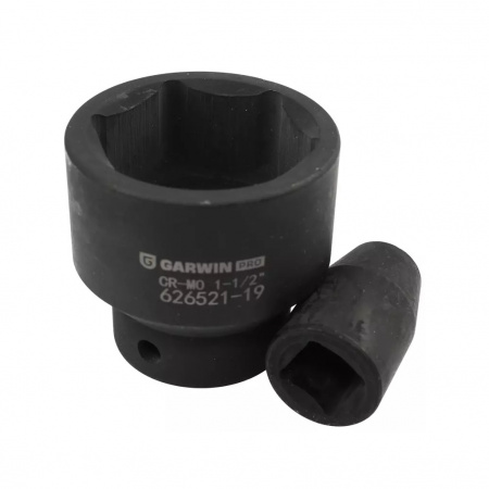 GARWIN PRO Набор ударных головок дюймовых 1/2", 38 мм, 3/8" - 1-1/2", 19 предметов