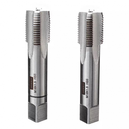 GARWIN INDUSTRIAL Метчики ручные Mf18x1.5, DIN 2181, HSS, 6H, комплект из 2 штук