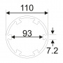 JTC Головка ступичная для оси передней 6Т, d=110 мм, L=80 мм (MAN TGA, V9-82L-01) 