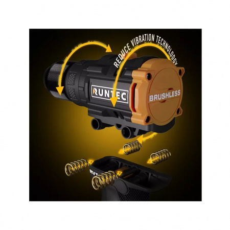 RUNTEC PRO Гайковерт ударный аккумуляторный 1/2", 20В, 2*4Ач, 1100Нм