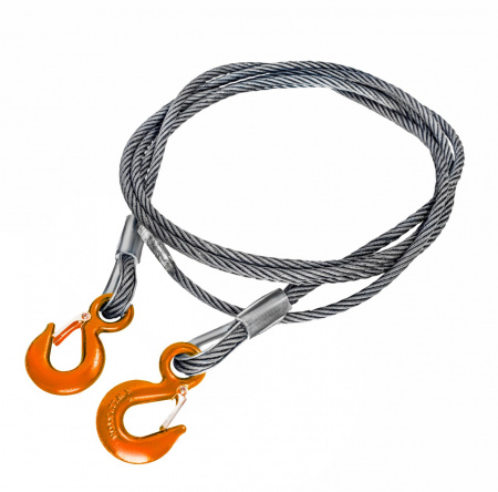 Буксировочный трос стальной 5 т 6,0м. (петля-петля) опрессовка Magnus-Profi