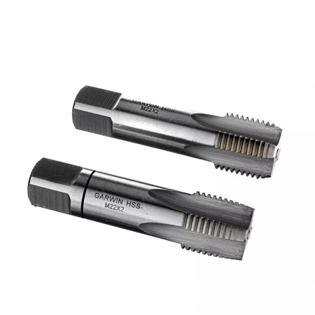 GARWIN INDUSTRIAL Метчики ручные Mf22x2.0, DIN 2181, HSS, 6H, комплект из 2 штук