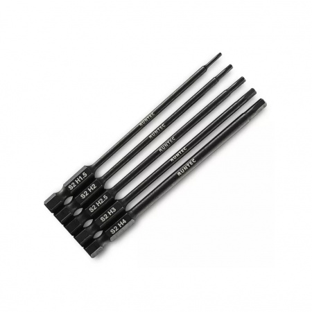 RUNTEC Набор бит HEX (H1.5, H2, H2.5, H3, H4, H5, H6, H8, H10, H12) 10 предметов