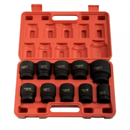 GARWIN PRO Набор ударных головок 3/4", 56 мм, 10 пр., 24-46 мм