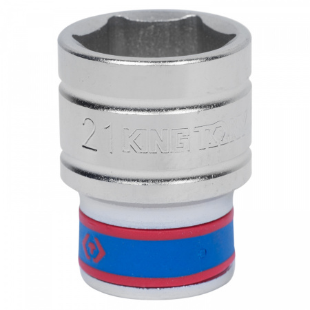 KING TONY Головка торцевая стандартная шестигранная 1/2", 21 мм