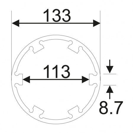 JTC Головка для задней гайки дифференциала, d=133 мм (MERCEDES, MAN) 