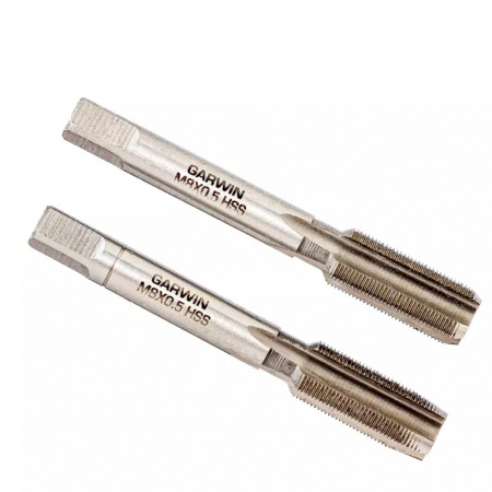 GARWIN INDUSTRIAL Метчики ручные Mf8x0.5, DIN 2181, HSS, 6H, комплект из 2 штук