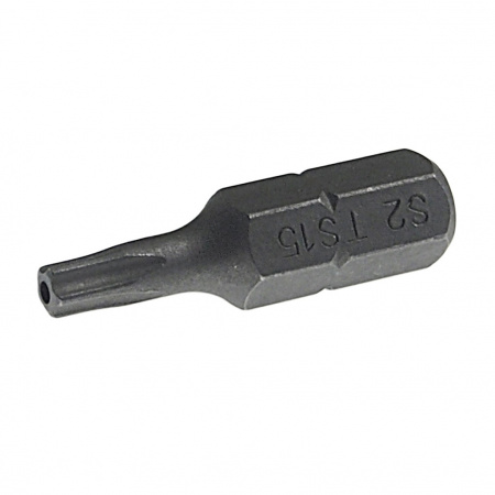 JTC Бита TORX TS15Hх25 мм 1/4" 5-ти гранная с отверстием 
