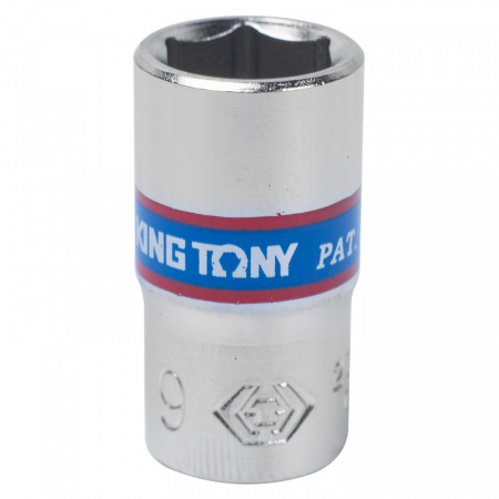 KING TONY Головка торцевая стандартная шестигранная 1/4", 9 мм