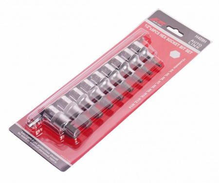 JTC Набор насадок HEX 1/2"RD H4-H14, 9 предметов