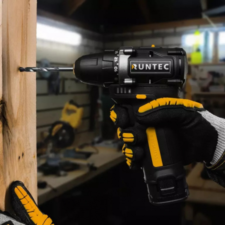 RUNTEC PRO Дрель-шуруповерт аккумуляторная 10 мм, 16 В, 45 Нм, 1900 об/мин, 2*2 Ач