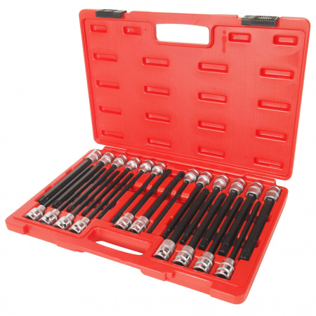 JTC Набор головок с насадкой TORX HEX SPLINE RIBE 1/2" DR в кейсе (22ед)