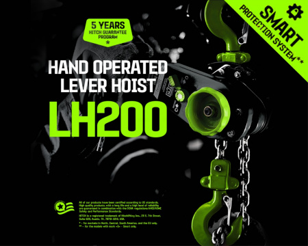 Таль ручная рычажная HITCH LH200-G, 1.5 т, 6 м. Гальваническая цепь
