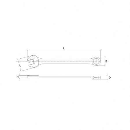 Licota Ключ комбинированный, рожковый/накидной, 33 мм, длина 380 мм