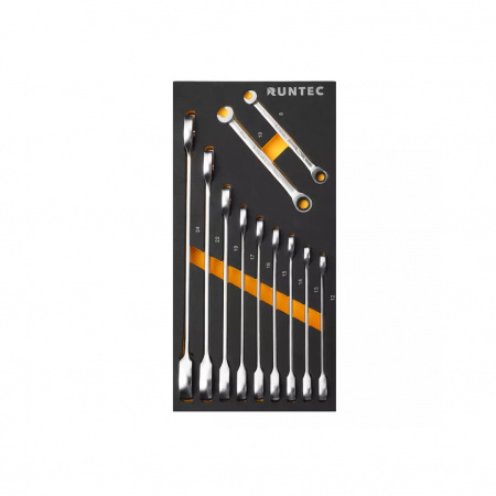 RUNTEC Тележка инструментальная 7 полочная Standart серая с комплектом инструмента, 273 предмета
