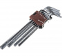 Thorvik Набор ключей торцевых шестигранных удлиненных дюймовых, H1/16"-H3/8", 10 предметов