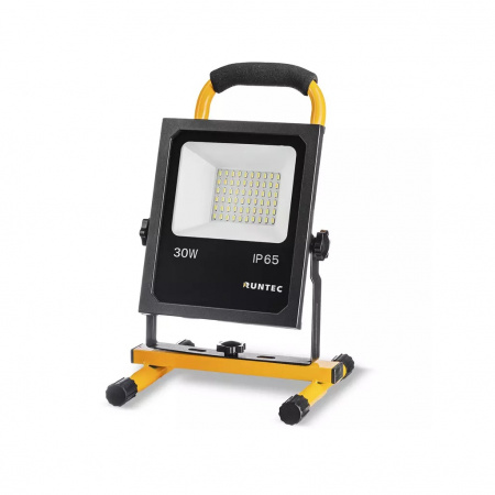 RUNTEC Переносной светодиодный прожектор, аккумуляторный, 9 ч, 30 Вт, 2400 лм