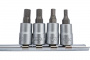 FORCE Набор насадок шестигранных 1/4" (1/8",5/32",3/16",7/32",1/4",5/16",3/8" L32 мм) 7пр, держатель