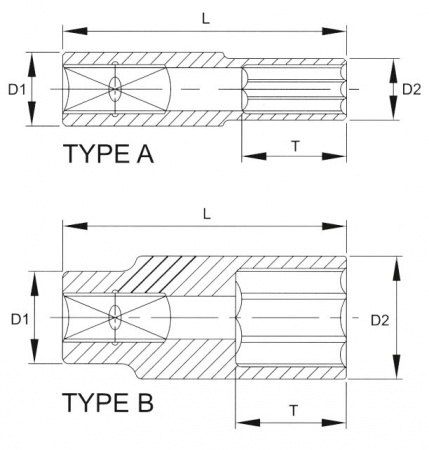 Licota Головка торцевая глубокая 6гр. 3/8" 17мм