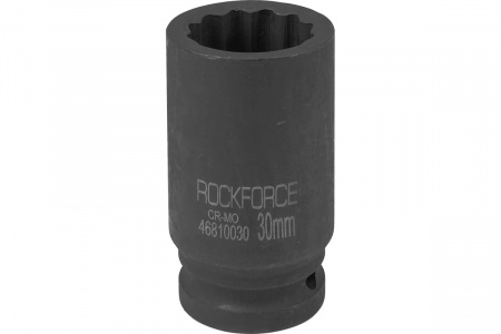ROCKFORCE Головка ударная глубокая 3/4", 30мм 12-гранная L100