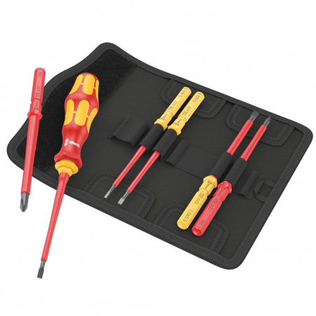 WERA Kraftform Kompakt VDE 7 Universal 1 Tool Finder Набор насадок с отверткой-битодержателем, 7 пр