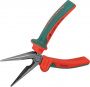 JONNESWAY Длинногубцы диэлектрические прямые с двухкомпонентными рукоятками, 160 мм