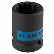 KING TONY Головка торцевая ударная двенадцатигранная 1/2", 21 мм