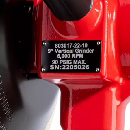 GARWIN INDUSTRIAL Пневматическая УШМ c рычажным включателем, 225 мм, 6000 об/мин., 2 л.с., промышленная