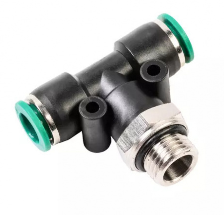 GARWIN Фитинг цанговый Т-тройник М1/2" 12 мм, с уплотнением, пластм. корпус