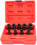 Thorvik Набор головок торцевых спиральных для поврежденного крепежа 3/8"DR, 10-19 мм, 10 предметов