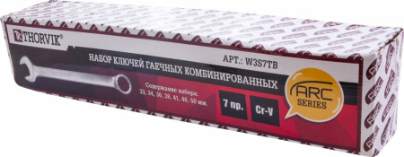 Thorvik Набор ключей гаечных комбинированных серии ARC в сумке, 33-50 мм, 7 предметов