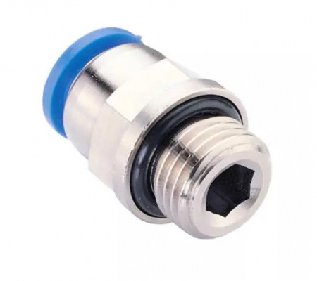 GARWIN PRO Фитинг цанговый М1/8" 8 мм, с уплотнением, металличекий корпус