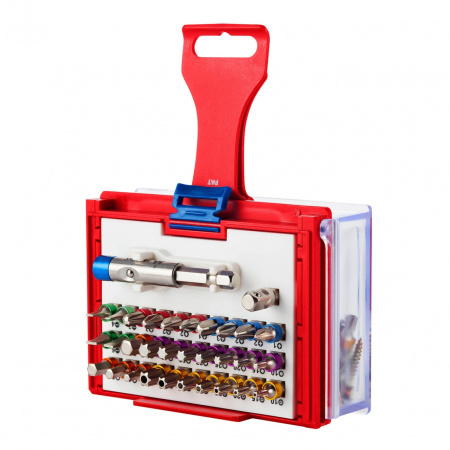 МАСТАК Набор вставок (бит) 1/4", TORX, HEX, PZ, PH, SLOT, 32 предмета