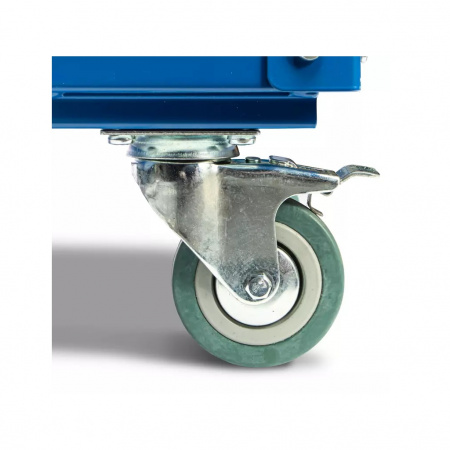 RUNTEC Тележка с тремя открытыми полками, синий RAL 5005, 800x385x830 мм