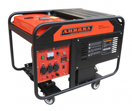 AURORA Генератор бензиновый AGE 12000 D PLUS (max 10,5кВт, эл.ст. 220В, счетчик)