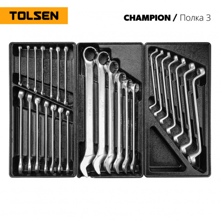 TOLSEN Набор инструментов "CHAMPION" в черной тележке, 239 предметов 