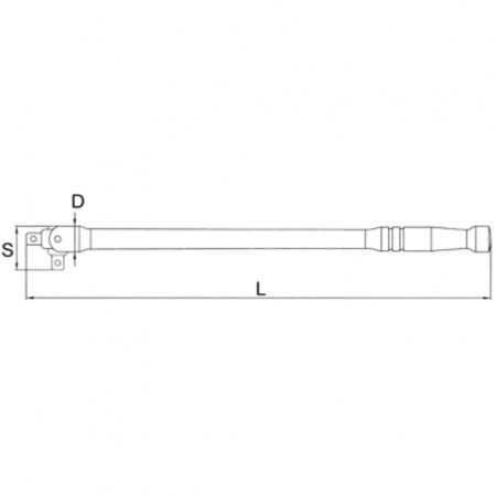 Licota Вороток, прямой, 1/4", 150 мм, шарнирный